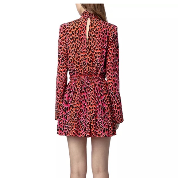 NWT Luxurious Zadig & Voltaire Silk Twist Neck Smocked Waist - Picture 4 of 4